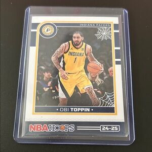 Panini NBA Hoops Obi Toppin Yellow Indiana Pacers Card